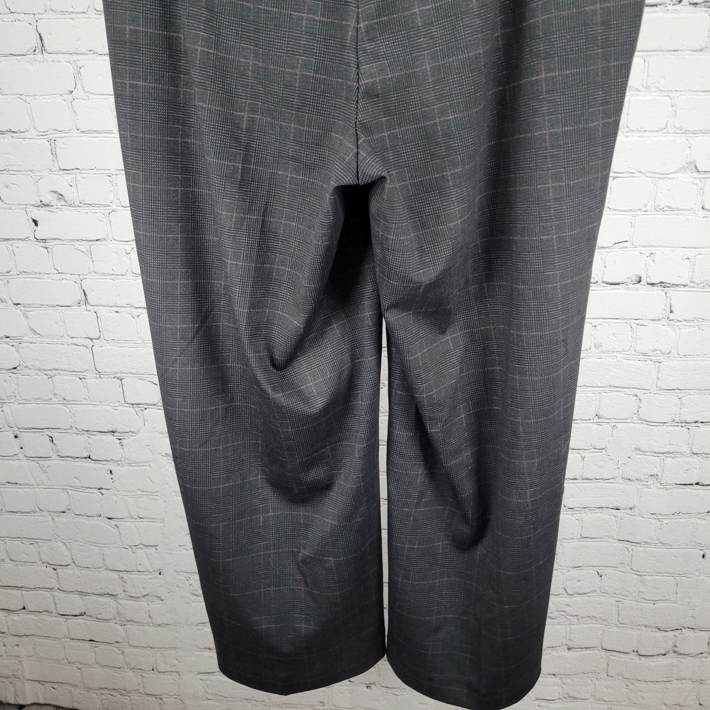 NWT Jones JNY Black Glen Check Pull On Wide Leg High Rise Pants 2X (38x29.5)