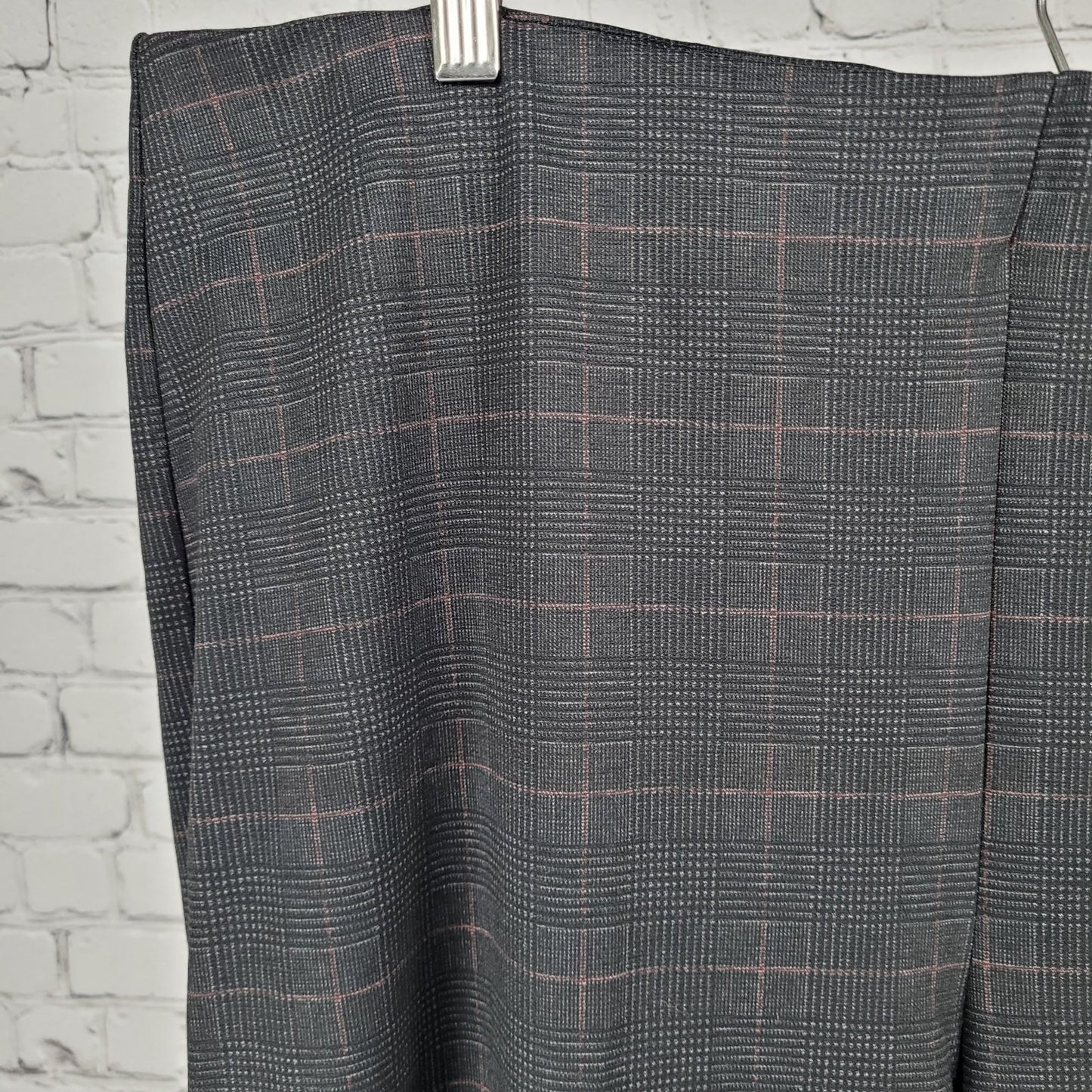 NWT Jones JNY Black Glen Check Pull On Wide Leg High Rise Pants 2X (38x29.5)