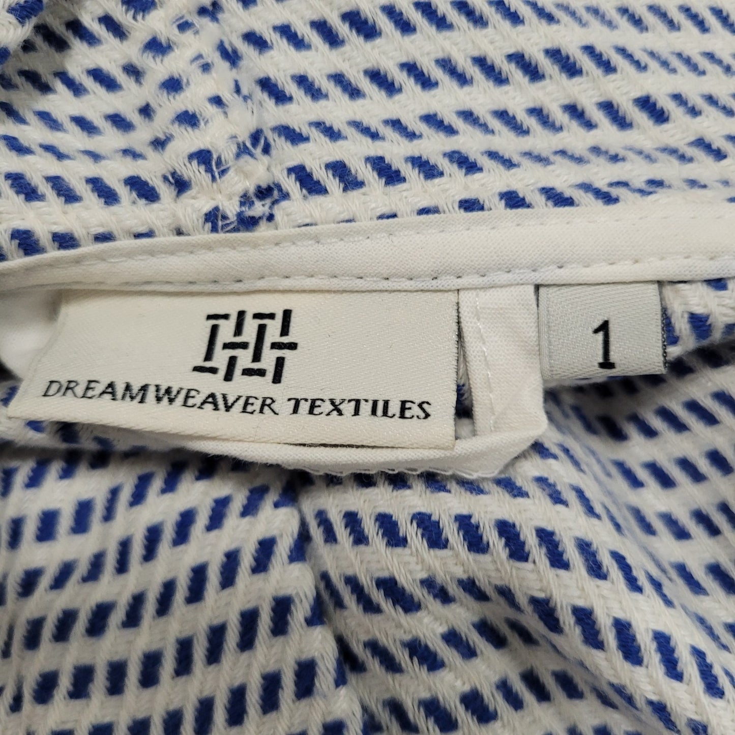 Dreamweaver Textiles Blue White 100% Cotton Long Sleeve Hooded Robe One Size O/S