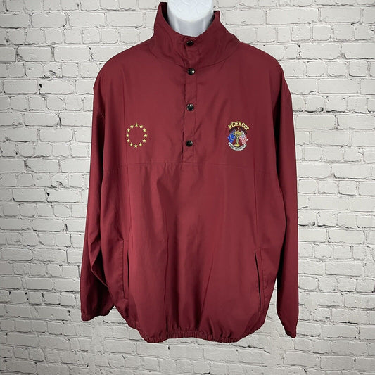 VTG 1993 Ryder Cup Jonnie Walker Golf Burgundy Lightweight Jacket Windbreaker XL