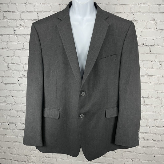 Perry Ellis Portfolio Grey Slim Fit 2 Button Notch Blazer Sport Coat Jacket 50R