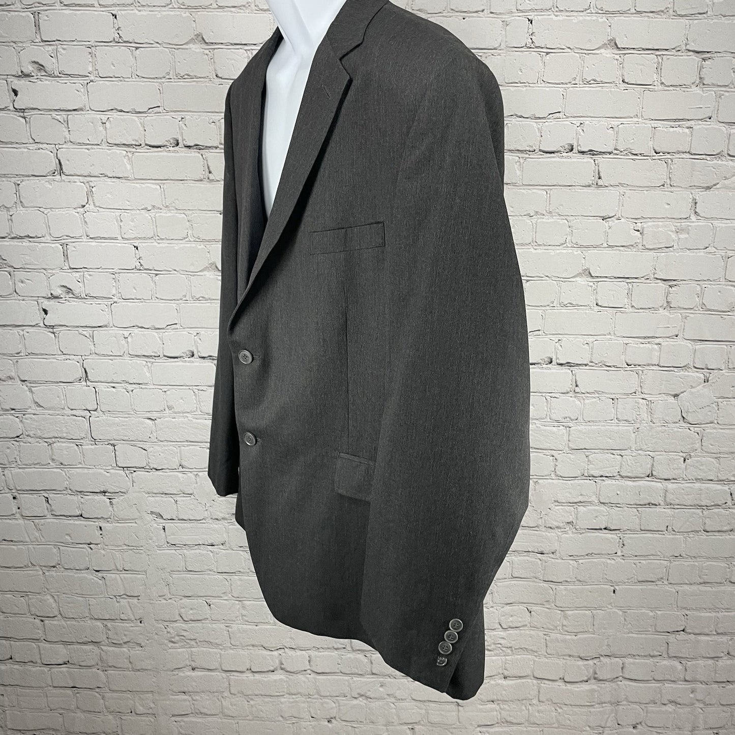 Perry Ellis Portfolio Grey Slim Fit 2 Button Notch Blazer Sport Coat Jacket 50R
