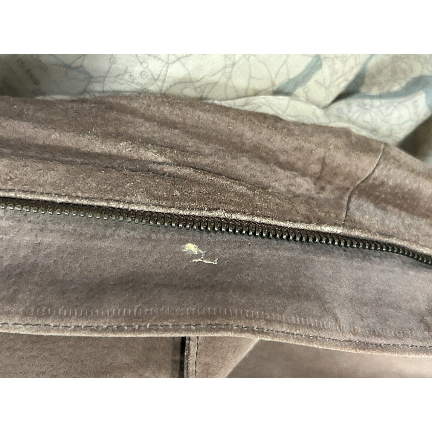 Comint Brown 100% Genuine Leather Lined Long Sleeve Bomber Jacket Size Large L