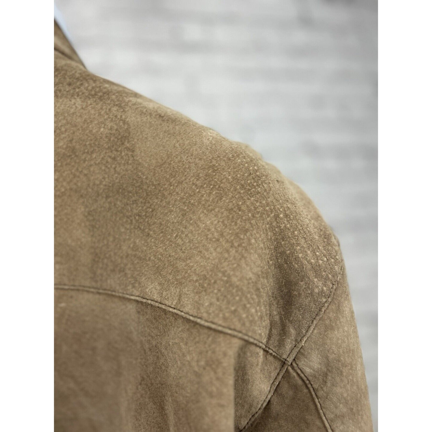 Comint Brown 100% Genuine Leather Lined Long Sleeve Bomber Jacket Size Large L