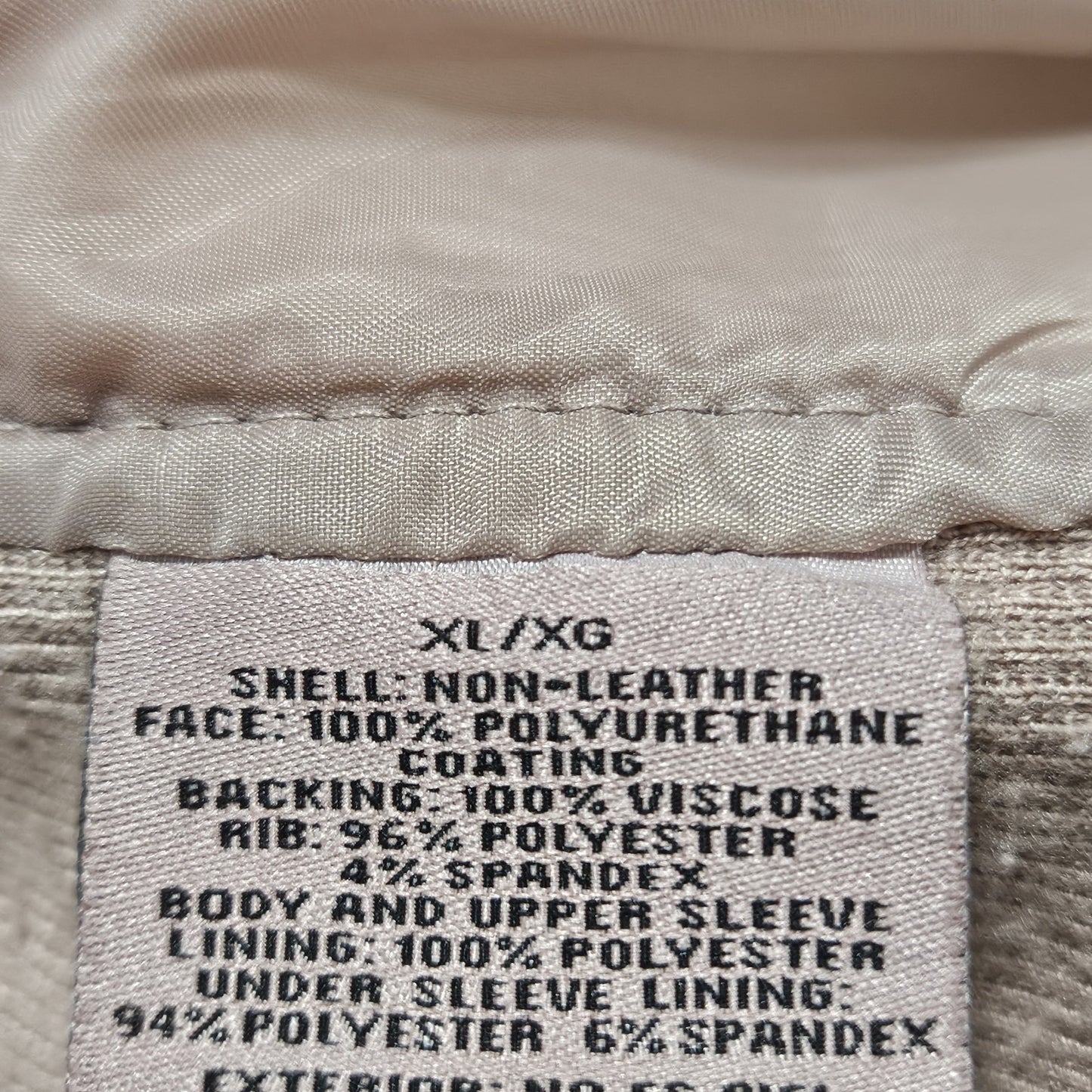 Sebby Pink Blush Faux Vegan Leather Full Zip Stretch Knit Sides Moto Jacket XL