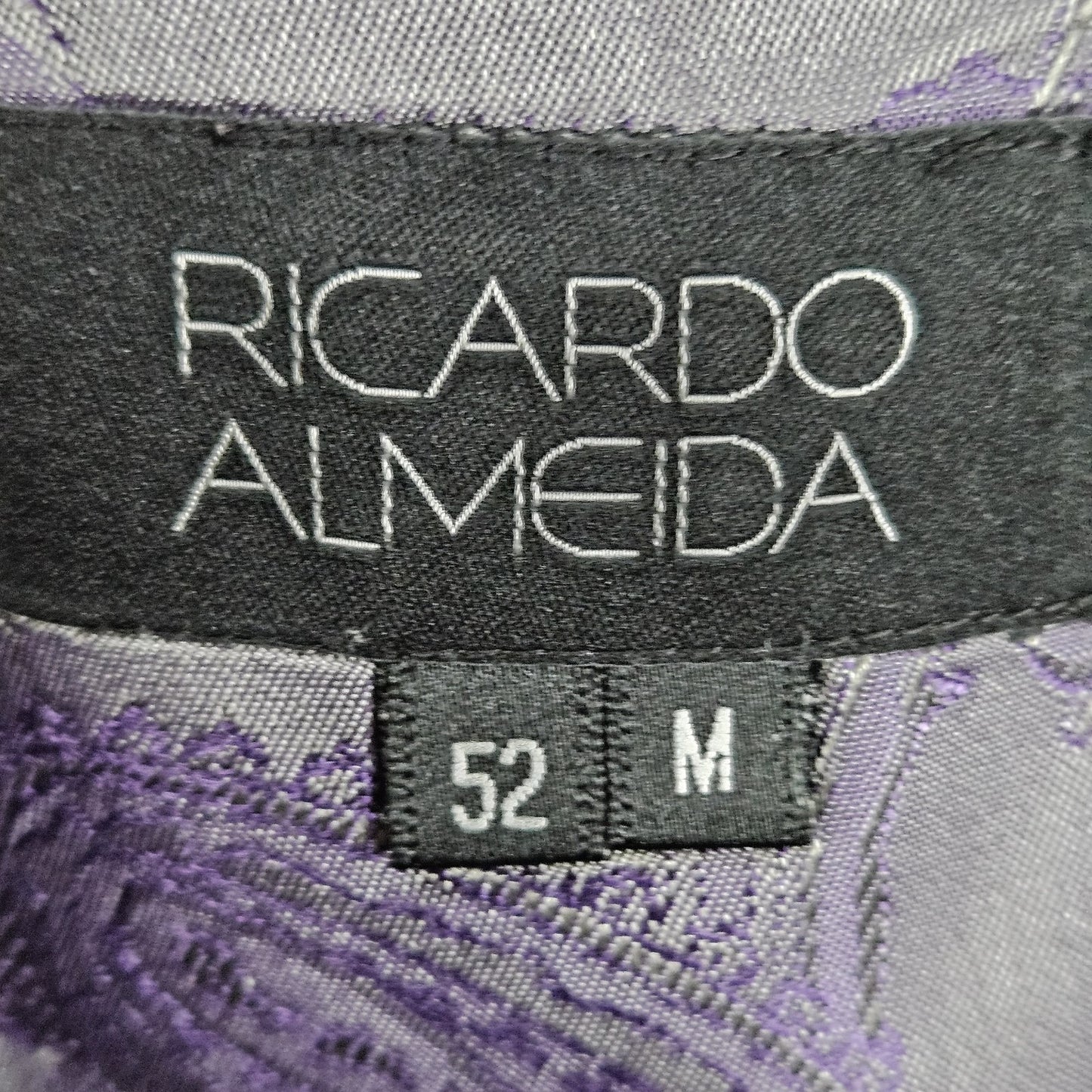 Ricardo Almeida Black Wool Cashmere 2 Button Vented Notch Blazer Sport 52 US 42