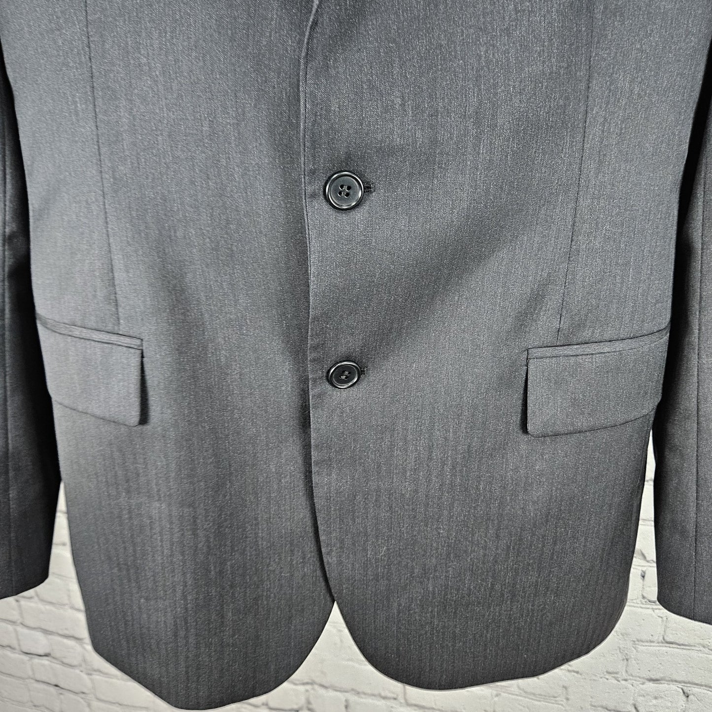 Ricardo Almeida Black Wool Cashmere 2 Button Vented Notch Blazer Sport 52 US 42
