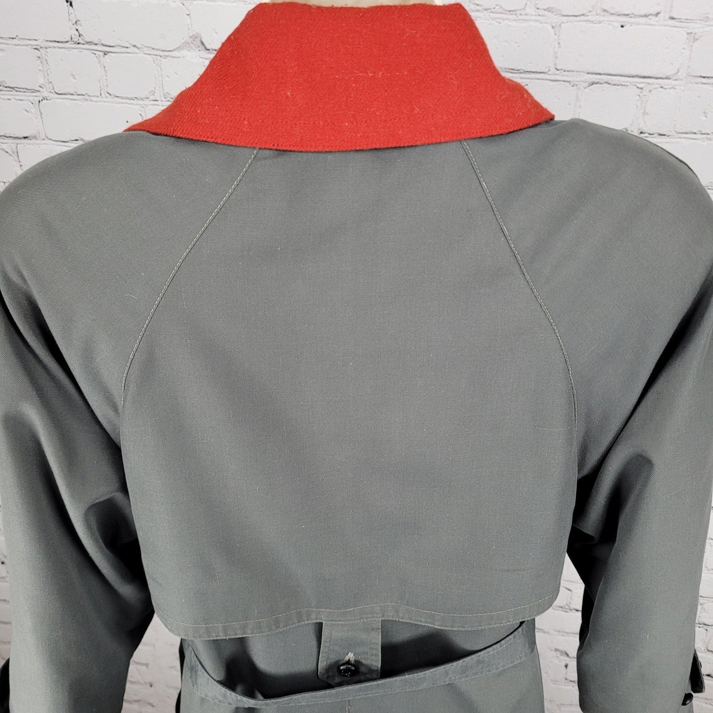 VTG Cyclone Grey Removable Wool Blend Liner Belted Buttoned Peacoat Size 4