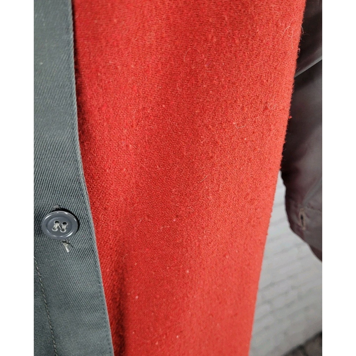 VTG Cyclone Grey Removable Wool Blend Liner Belted Buttoned Peacoat Size 4