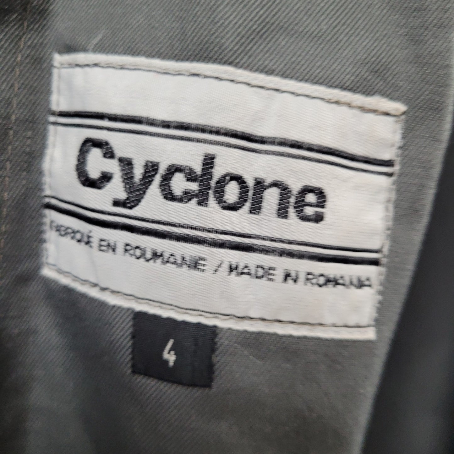 VTG Cyclone Grey Removable Wool Blend Liner Belted Buttoned Peacoat Size 4