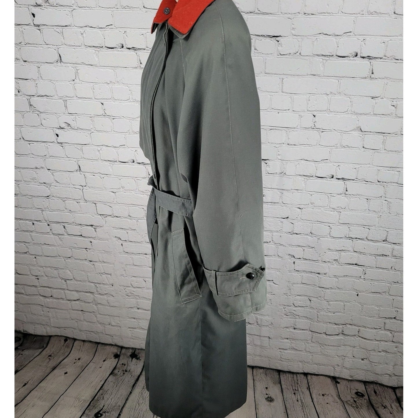 VTG Cyclone Grey Removable Wool Blend Liner Belted Buttoned Peacoat Size 4