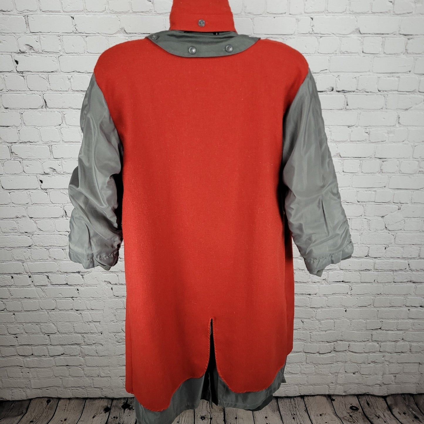 VTG Cyclone Grey Removable Wool Blend Liner Belted Buttoned Peacoat Size 4