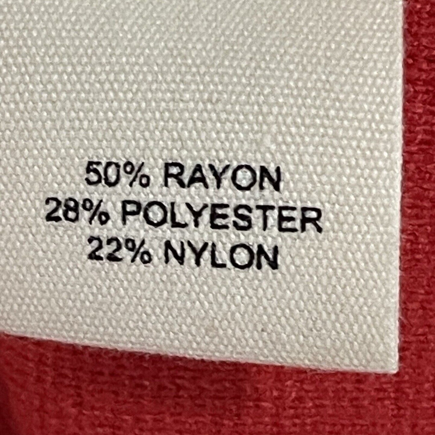 Marled Red Rayon Blend Button Up Knit Sweater Cardigan Pockets Size Large L