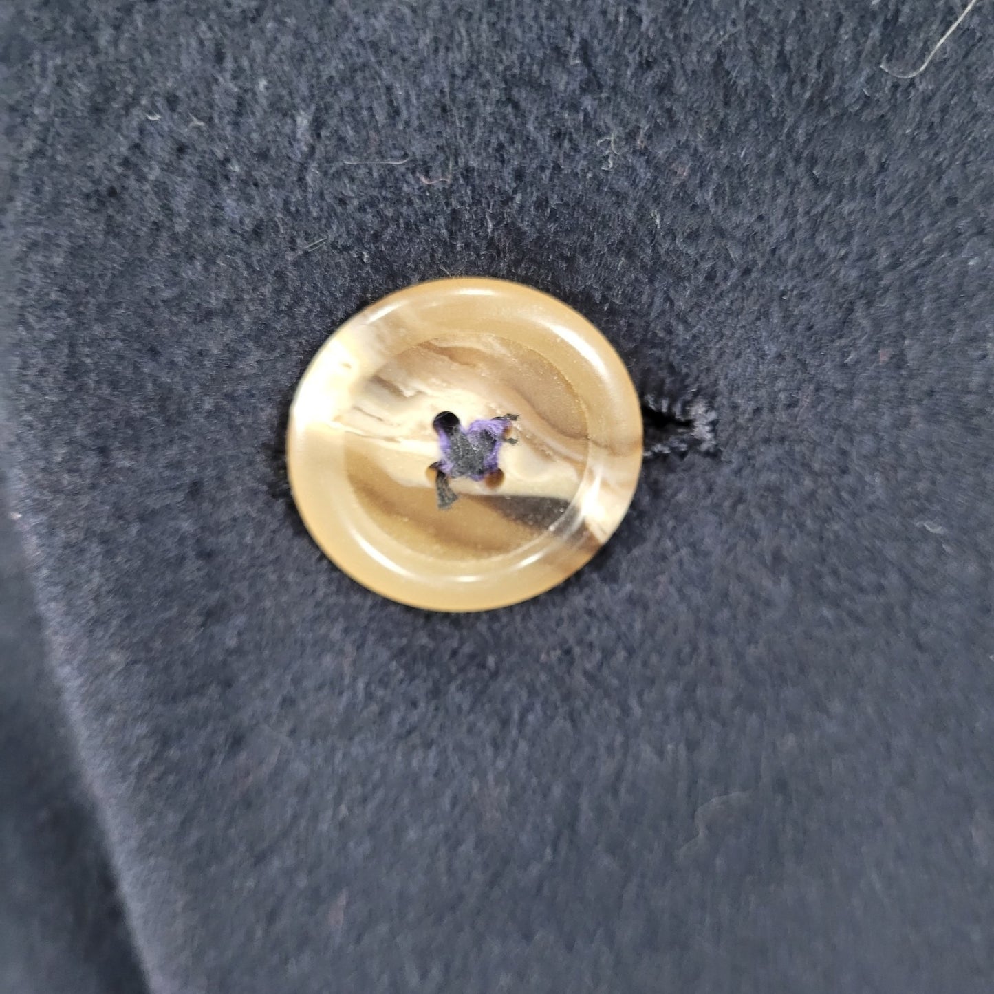 VTG Nino Cerruti Society Brand Navy 100% Cashmere Button Lined Over Coat USA XL