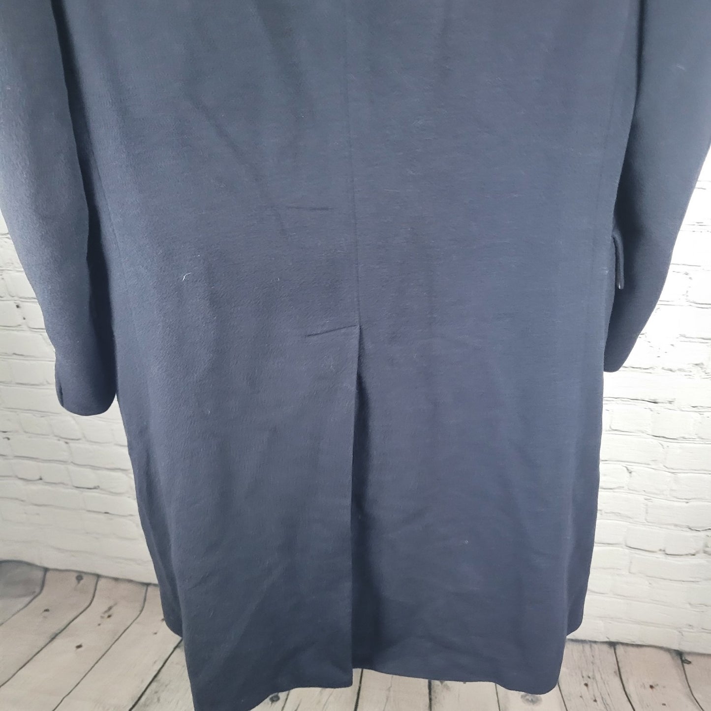 VTG Nino Cerruti Society Brand Navy 100% Cashmere Button Lined Over Coat USA XL