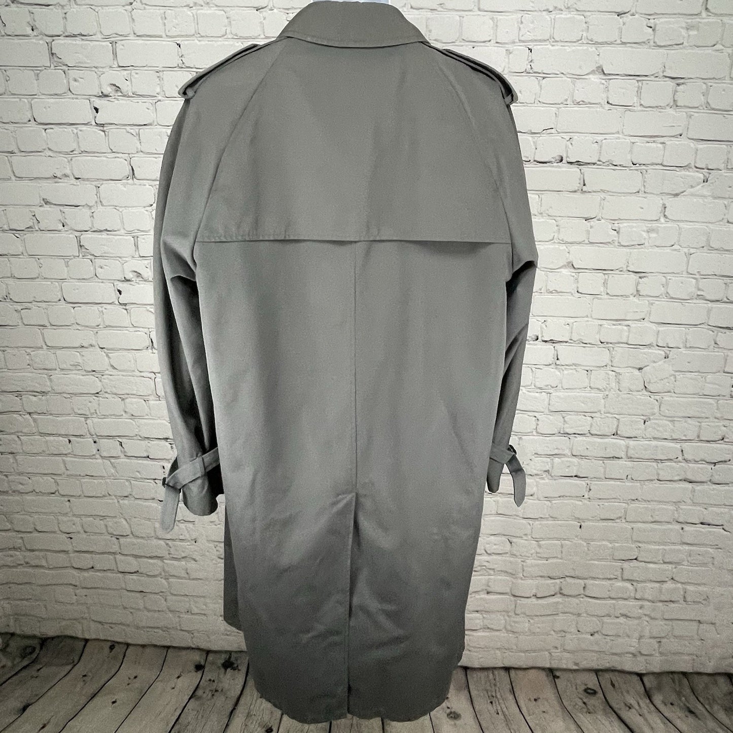 Stafford Grey Buttoned Removable Insulated Liner Trench Rain Coat Size 44L