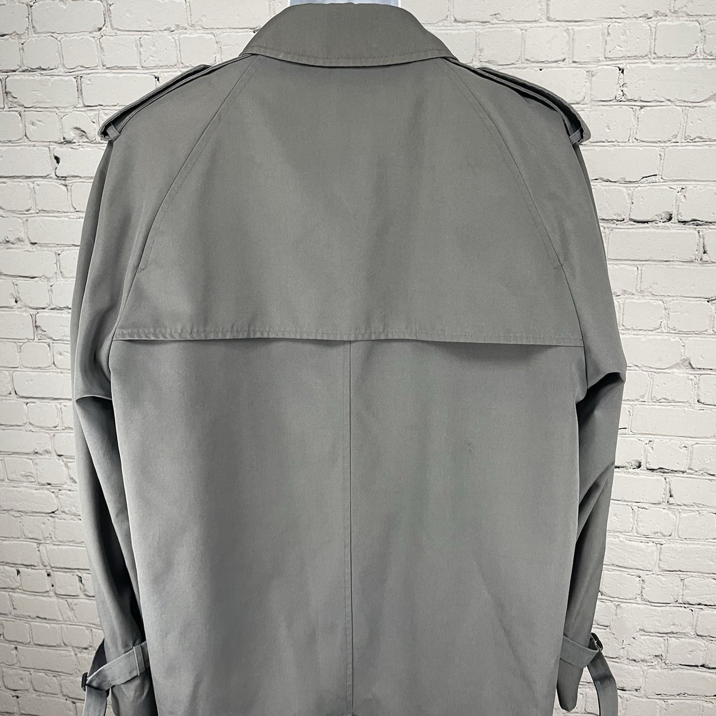 Stafford Grey Buttoned Removable Insulated Liner Trench Rain Coat Size 44L