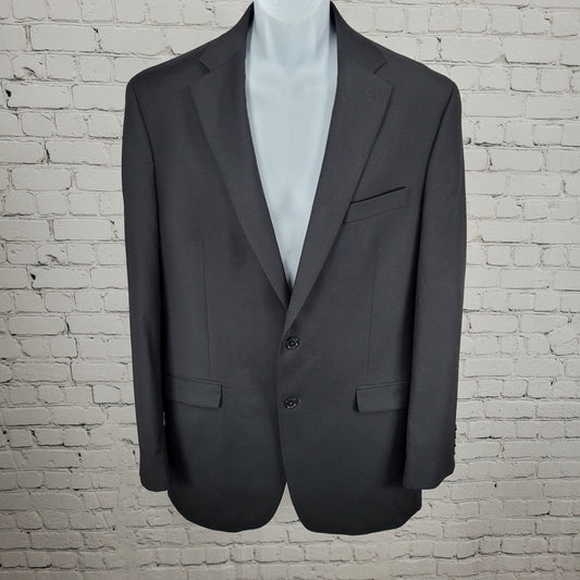 Lauren Ralph Lauren Black 100% Wool 2 Button Notch Vented Blazer Sport Coat 41L