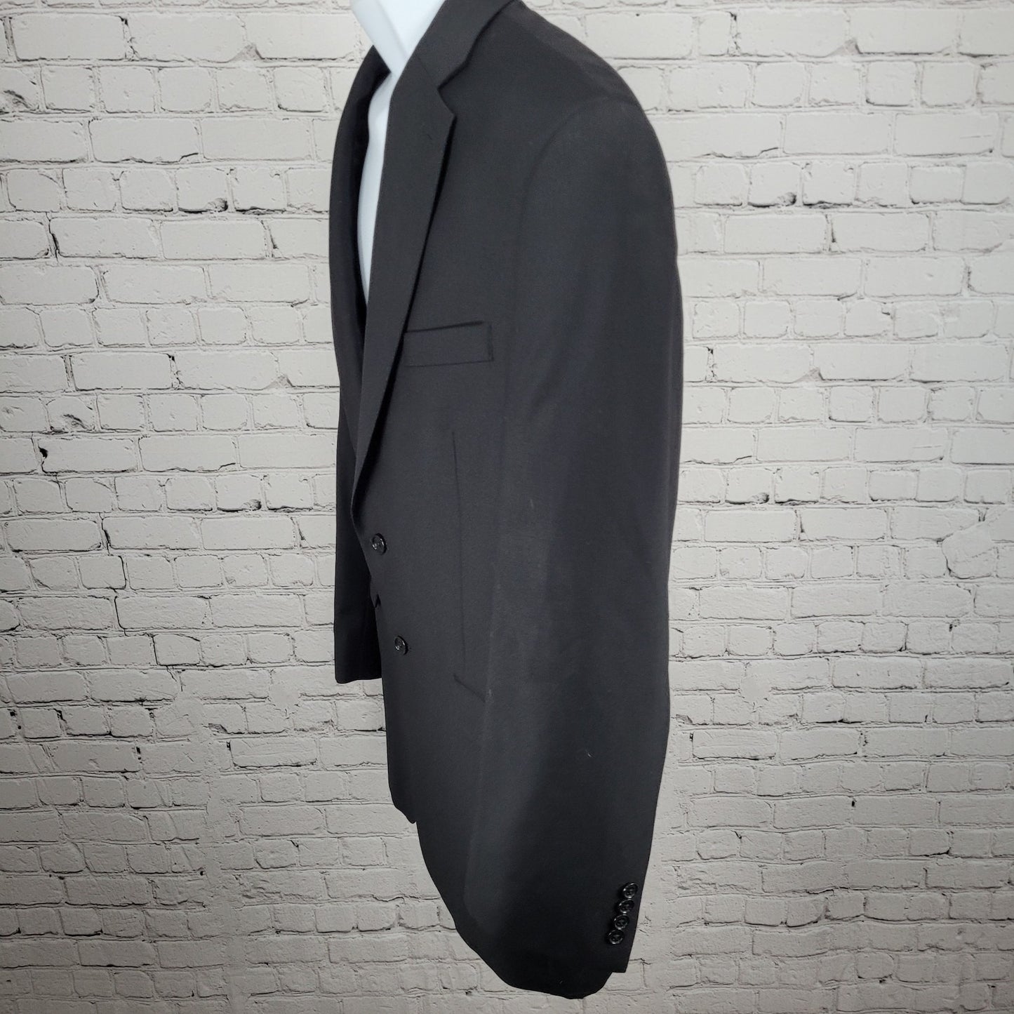 Lauren Ralph Lauren Black 100% Wool 2 Button Notch Vented Blazer Sport Coat 41L