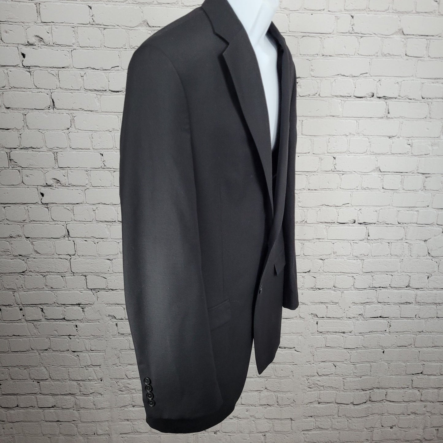 Lauren Ralph Lauren Black 100% Wool 2 Button Notch Vented Blazer Sport Coat 41L