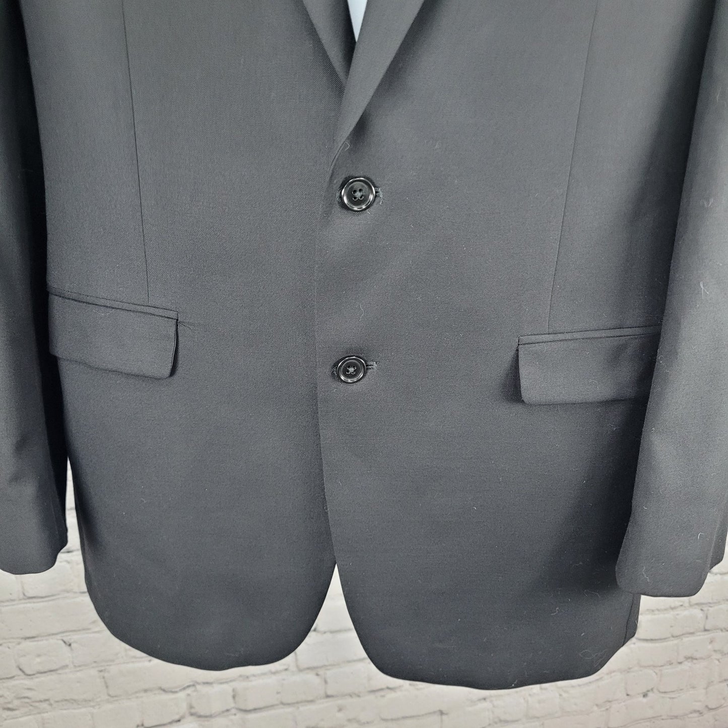 Lauren Ralph Lauren Black 100% Wool 2 Button Notch Vented Blazer Sport Coat 41L