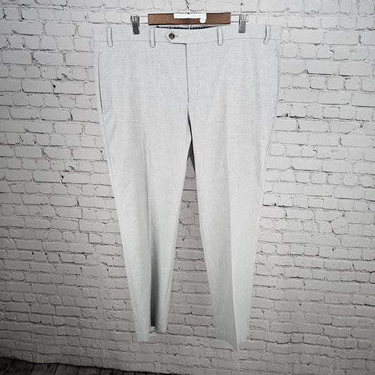 Lauren Ralph Black Label Grey Straight Leg Slash Pockets Dress Pants 40x30