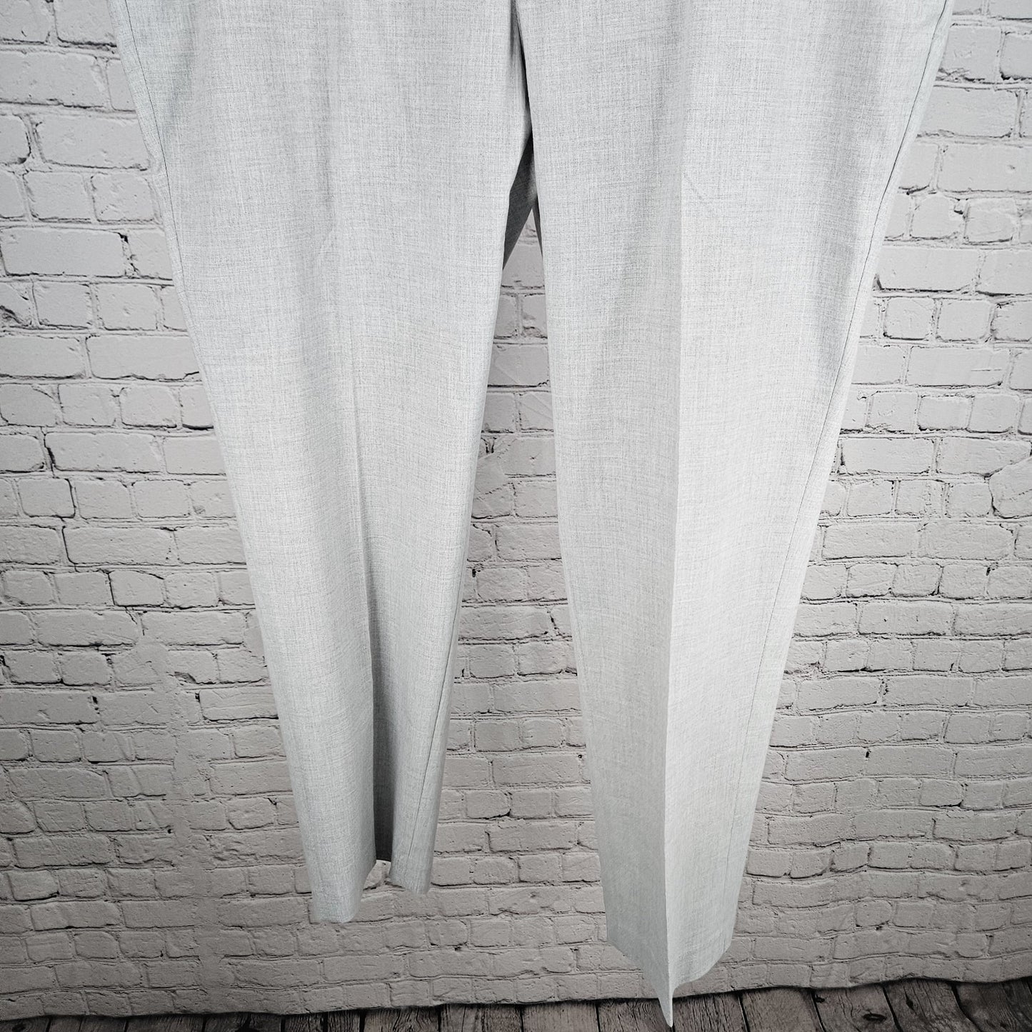 Lauren Ralph Black Label Grey Straight Leg Slash Pockets Dress Pants 40x30