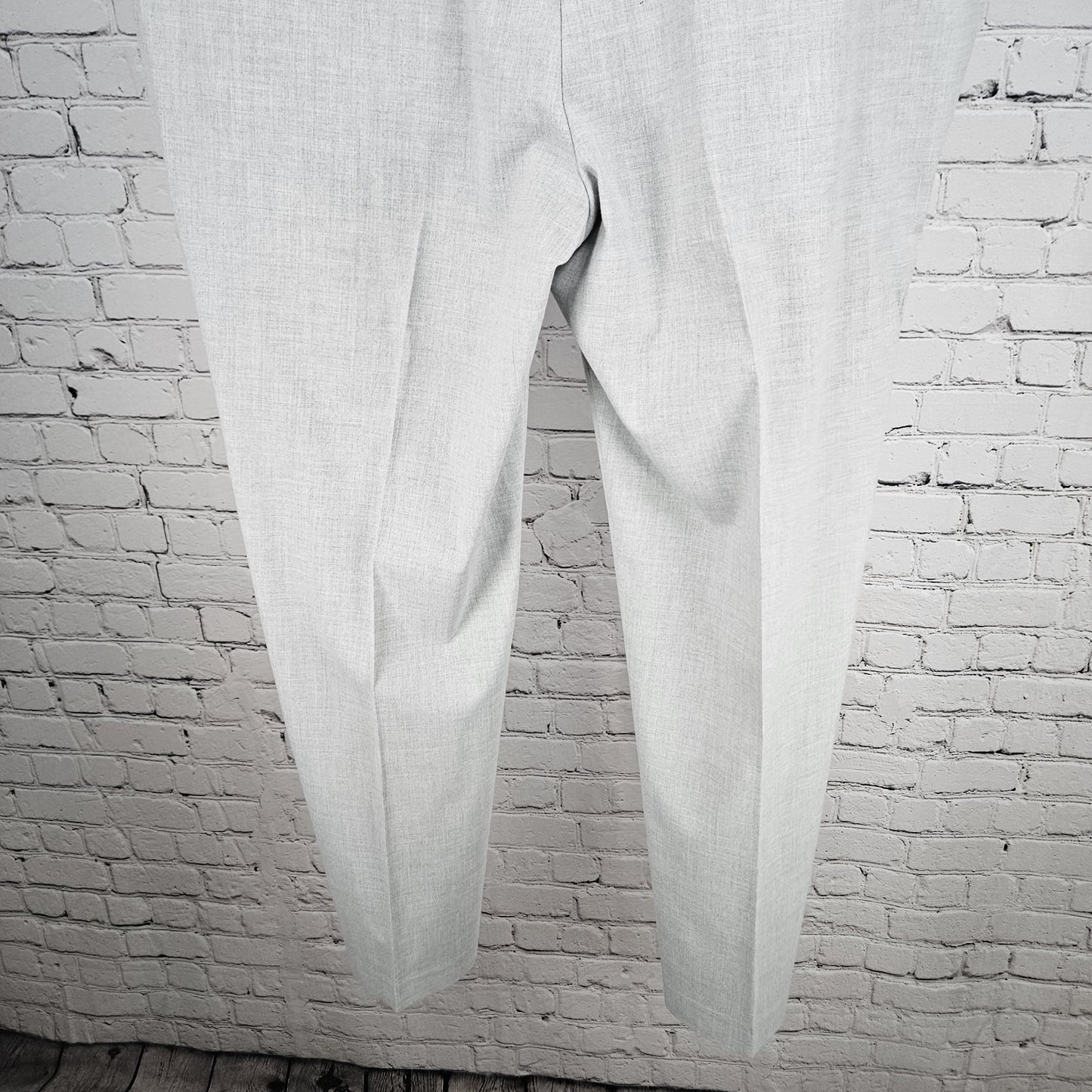 Lauren Ralph Black Label Grey Straight Leg Slash Pockets Dress Pants 40x30