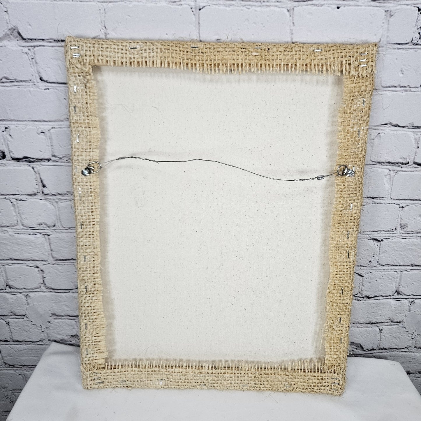 Cooperative Coffees Authentic Burlap Sack Wrapped Canvas Wood Framed Art 20x16