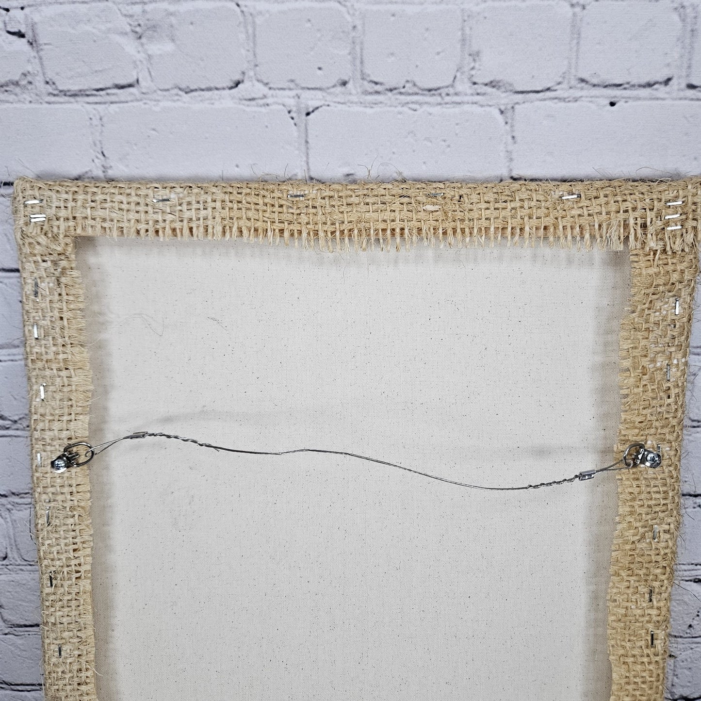 Cooperative Coffees Authentic Burlap Sack Wrapped Canvas Wood Framed Art 20x16