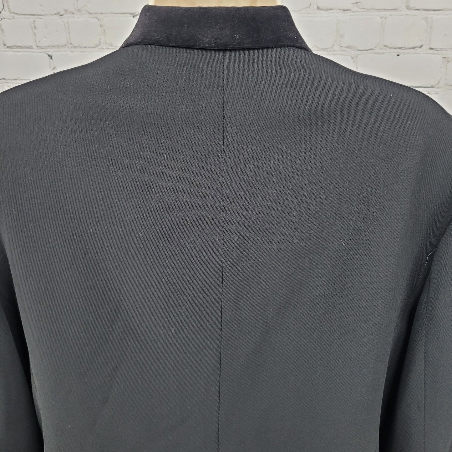 Lauren Ralph Lauren Black Wool Blend Velvet Collar Notch Blazer Suit Jacket 14P