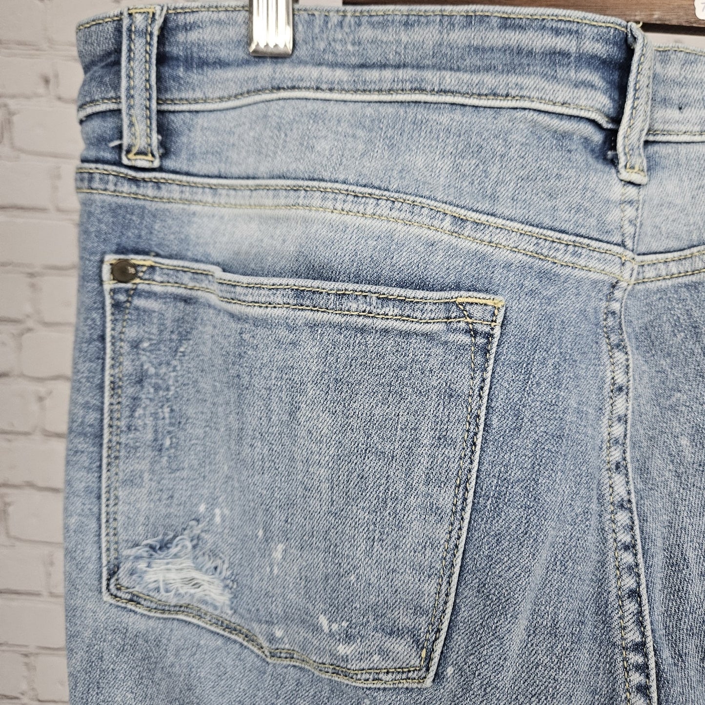 Judy Blue Denim Distressed Skinny Fit Light Wash High Rise Jeans 13/31 (32x28)