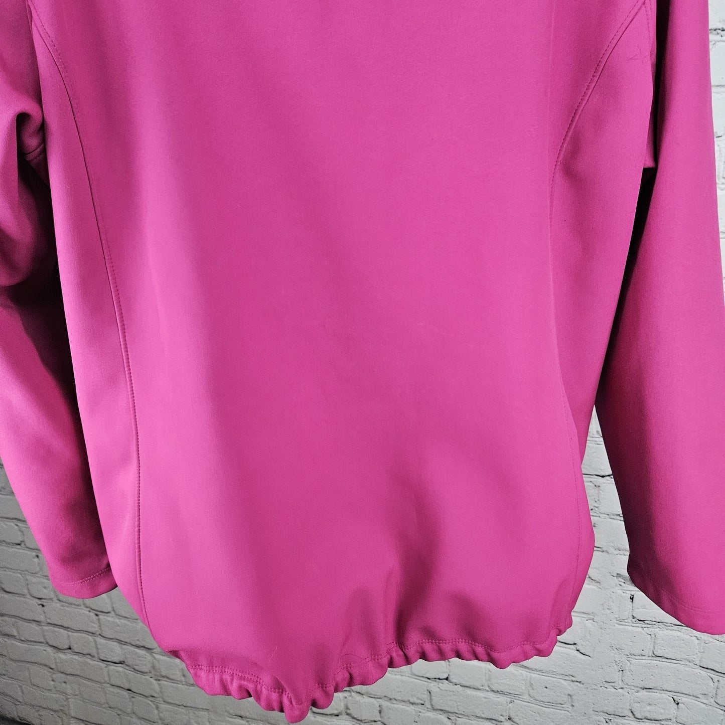 Columbia Pink Breast Cancer Logo Fleece Lined Full Zip Soft Shell Rain Jacket 1X