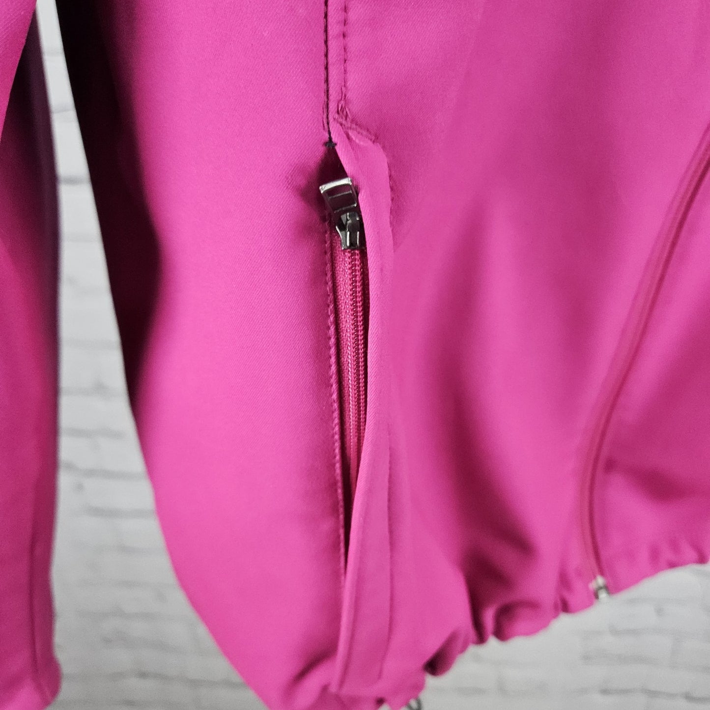 Columbia Pink Breast Cancer Logo Fleece Lined Full Zip Soft Shell Rain Jacket 1X
