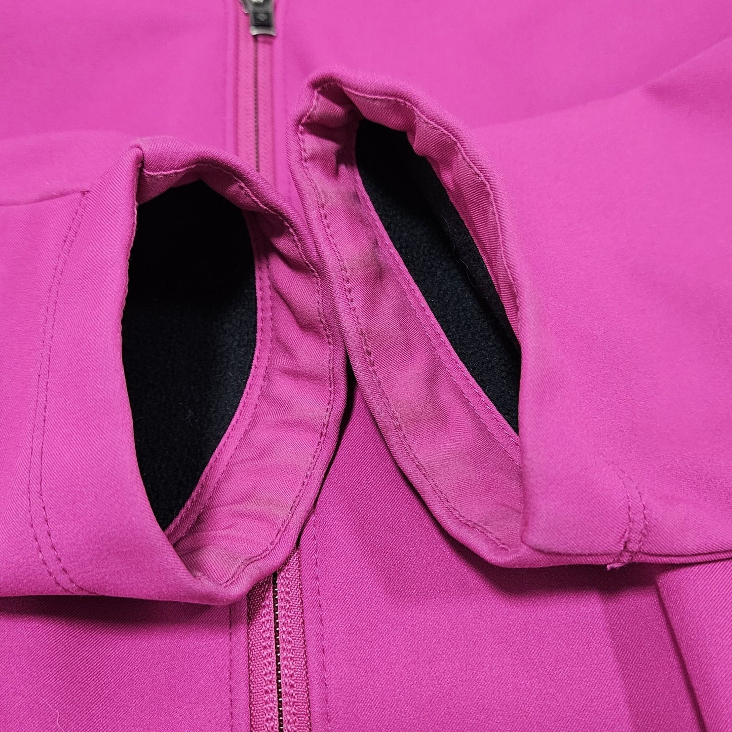 Columbia Pink Breast Cancer Logo Fleece Lined Full Zip Soft Shell Rain Jacket 1X