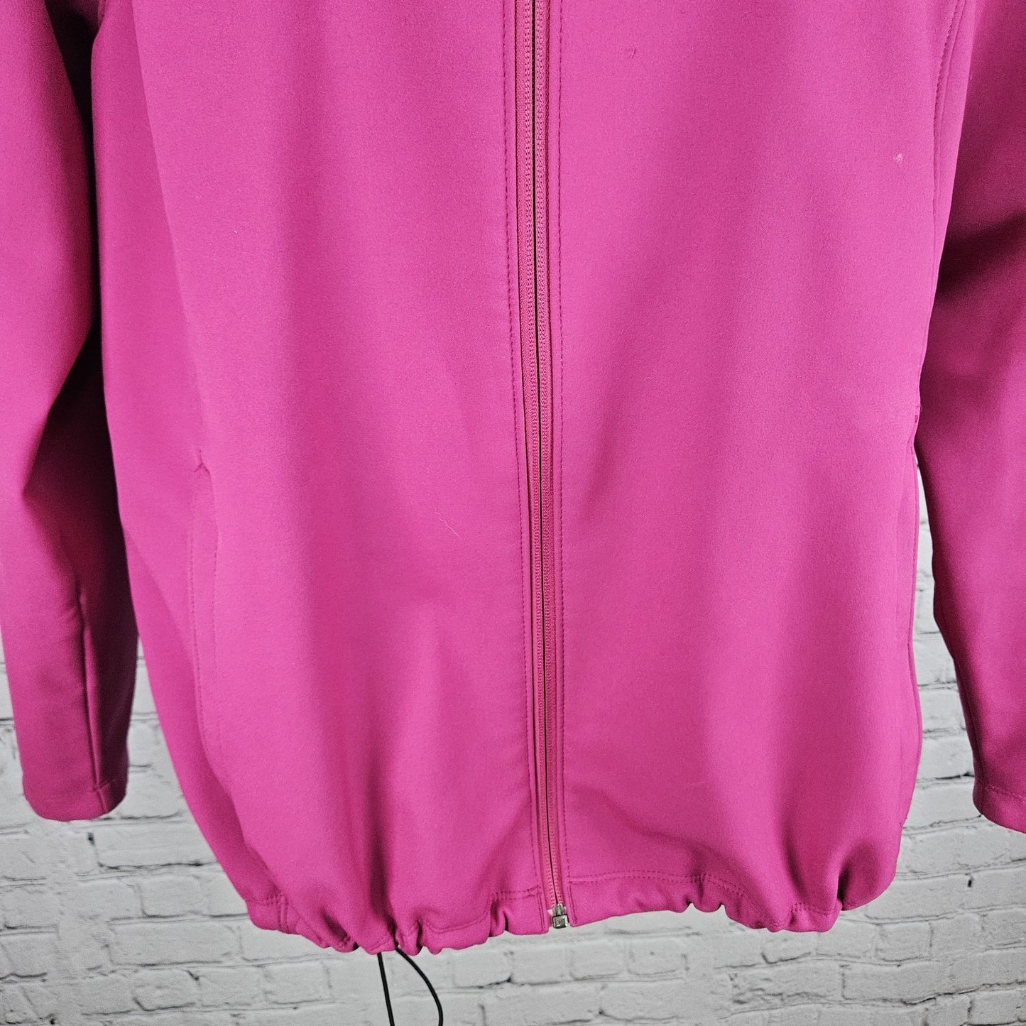 Columbia Pink Breast Cancer Logo Fleece Lined Full Zip Soft Shell Rain Jacket 1X