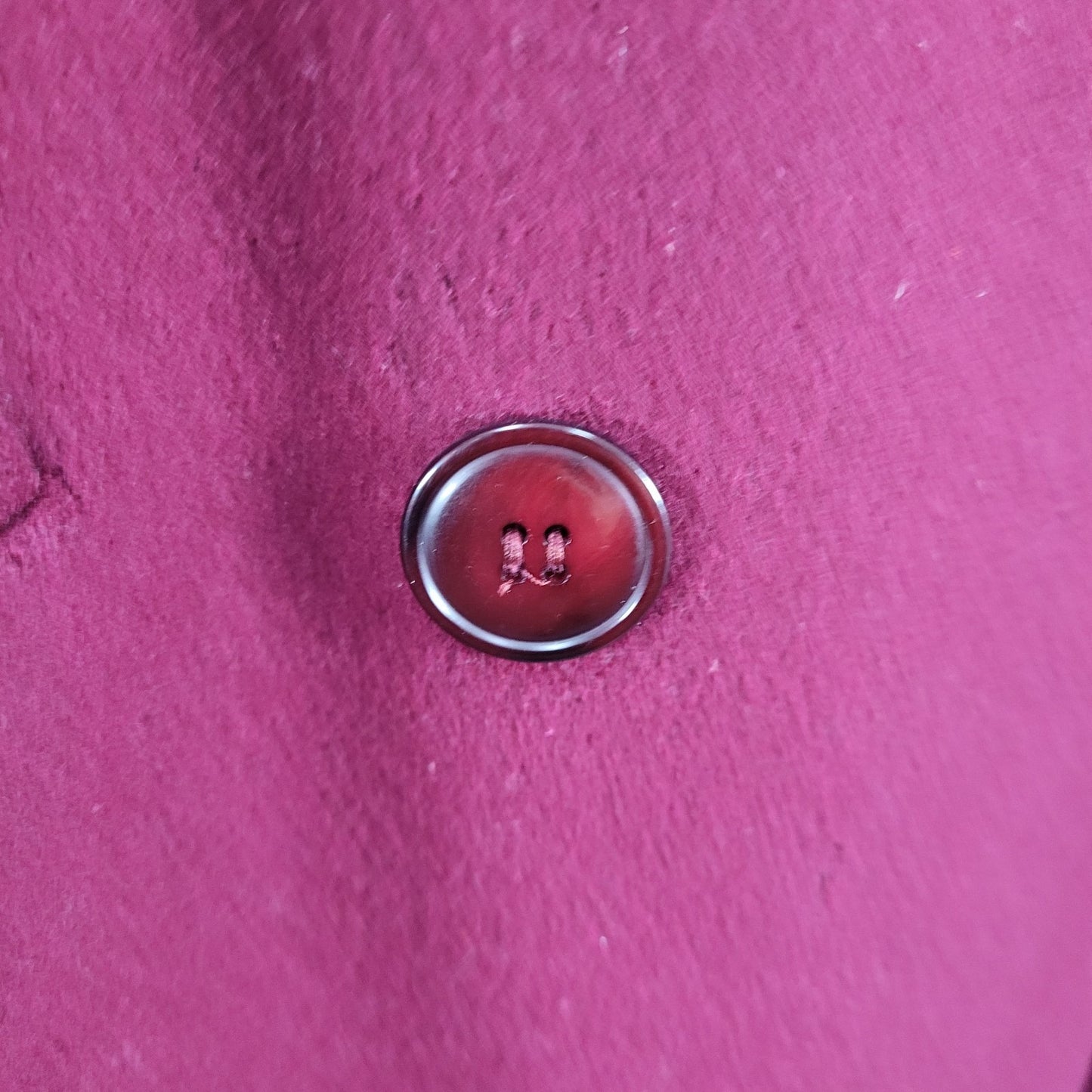 VTG Larry Levine Purple Red Double Breasted Pea Coat Long Jacket USA Union 12