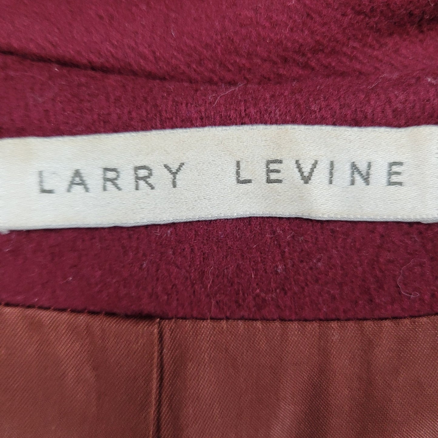 VTG Larry Levine Purple Red Double Breasted Pea Coat Long Jacket USA Union 12