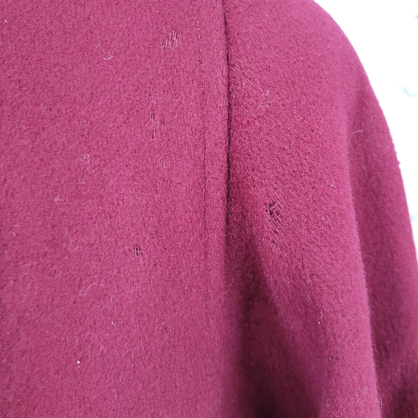 VTG Larry Levine Purple Red Double Breasted Pea Coat Long Jacket USA Union 12