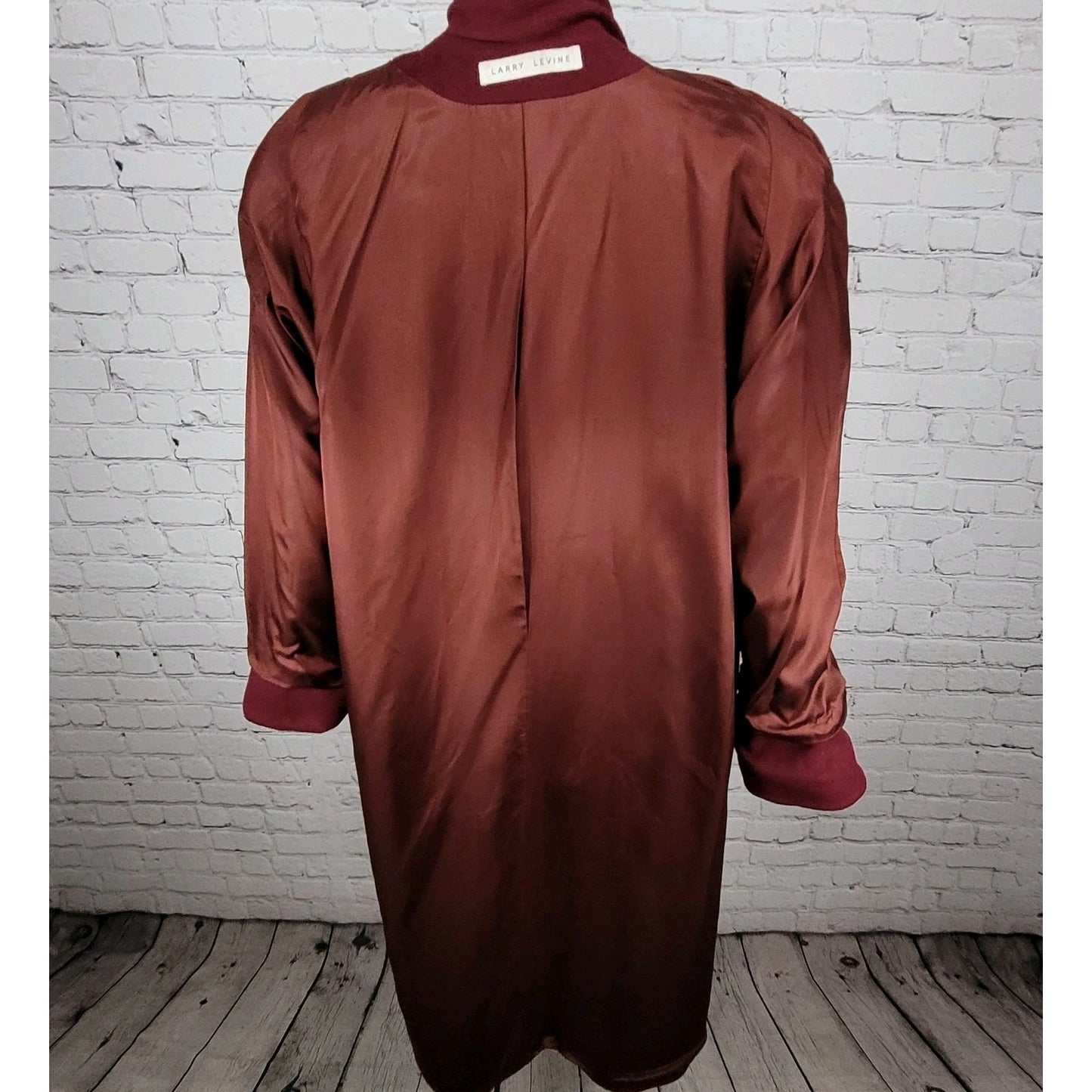 VTG Larry Levine Purple Red Double Breasted Pea Coat Long Jacket USA Union 12