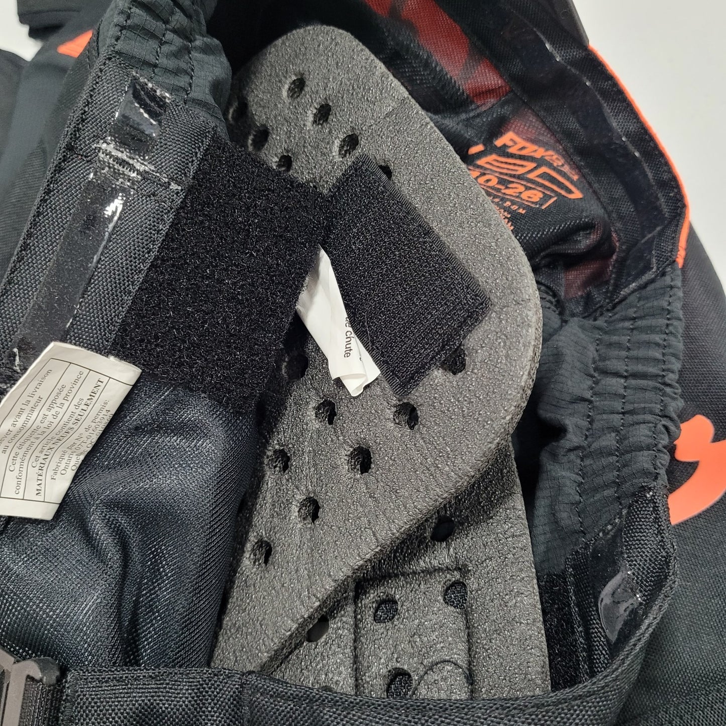 Fox Racing Black Orange Leather PatchPadded Adjustable Belt Pants Youth 10-26