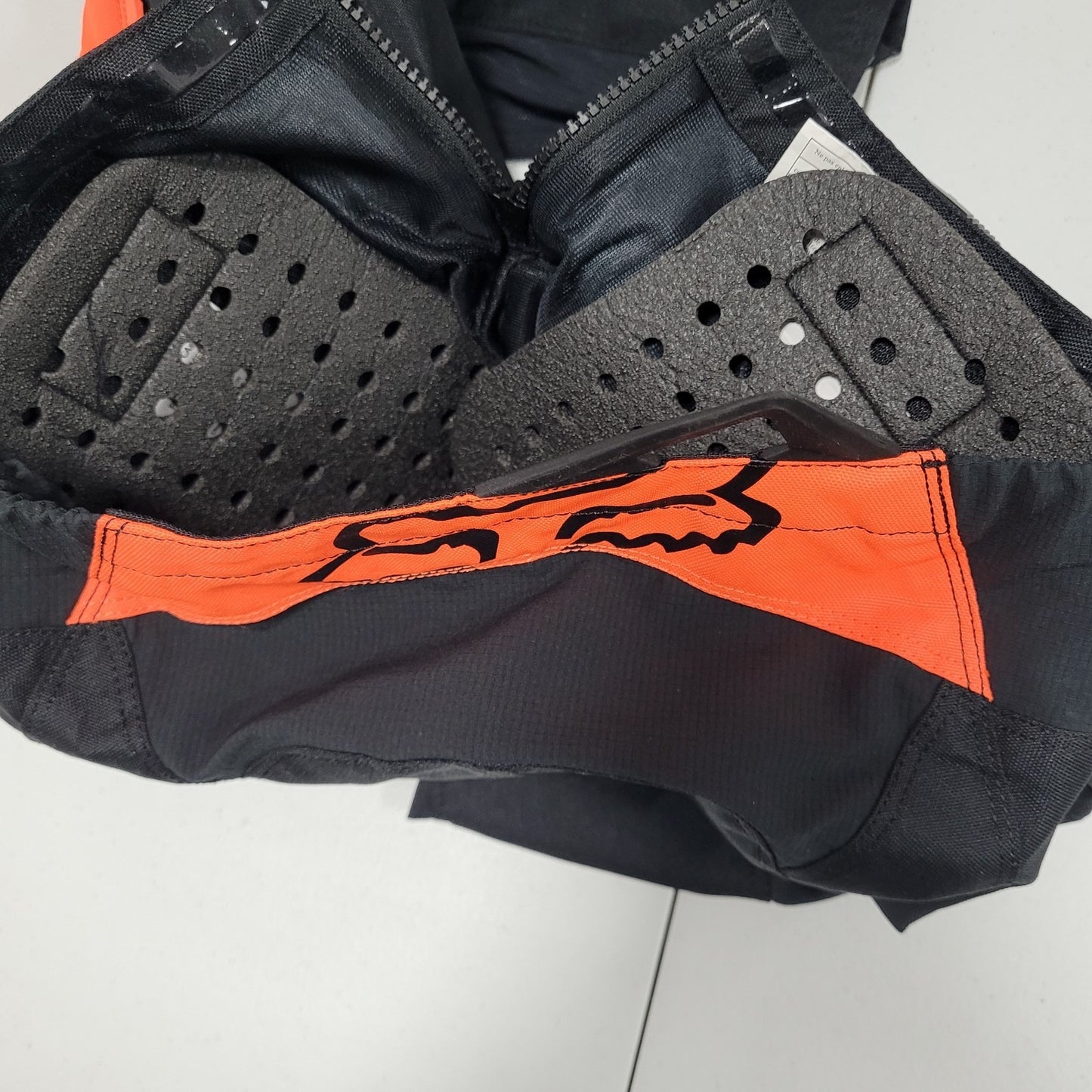 Fox Racing Black Orange Leather PatchPadded Adjustable Belt Pants Youth 10-26