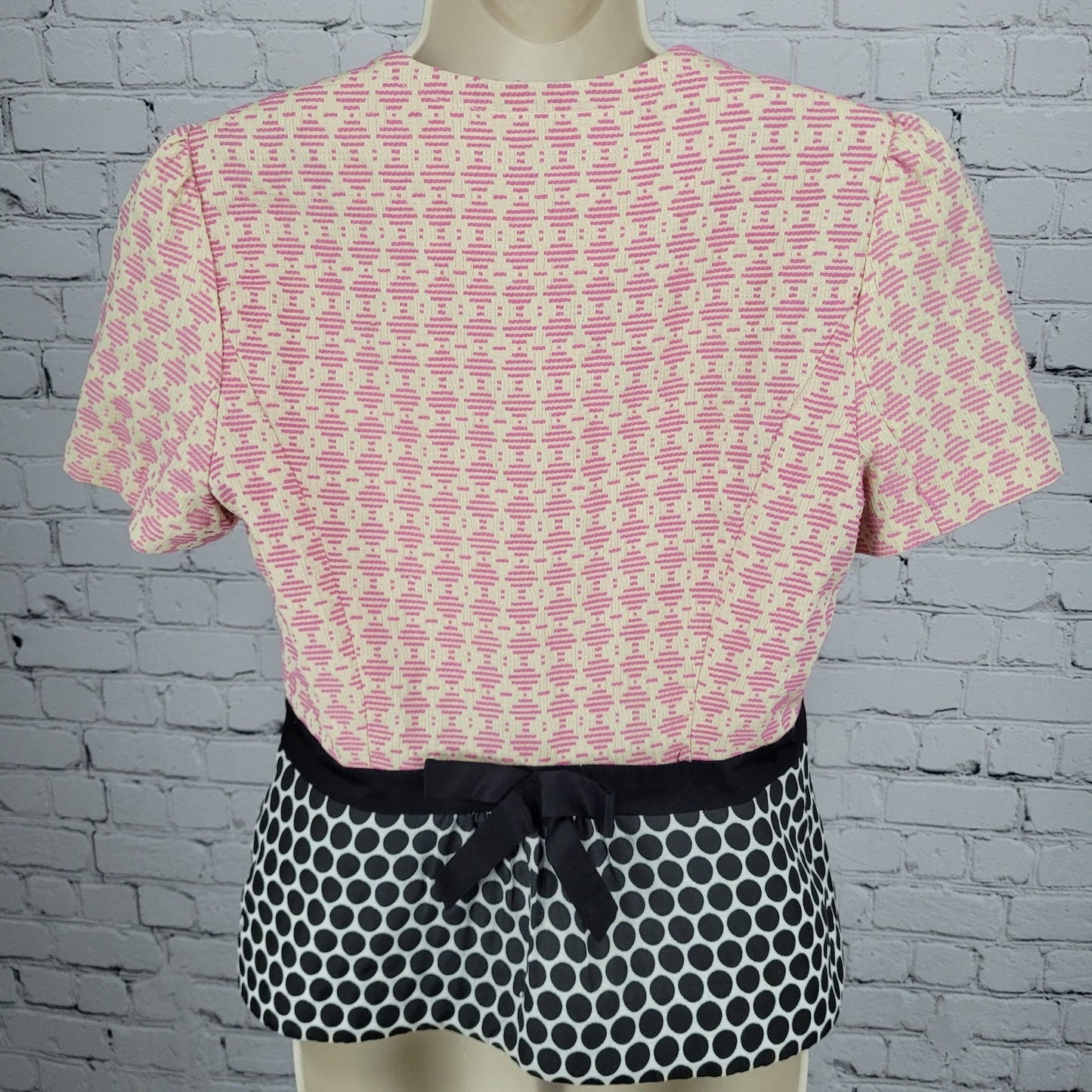 Elevenses Anthropologie Multicolor Print Short Puff Sleeve Lined Jacket Top 10