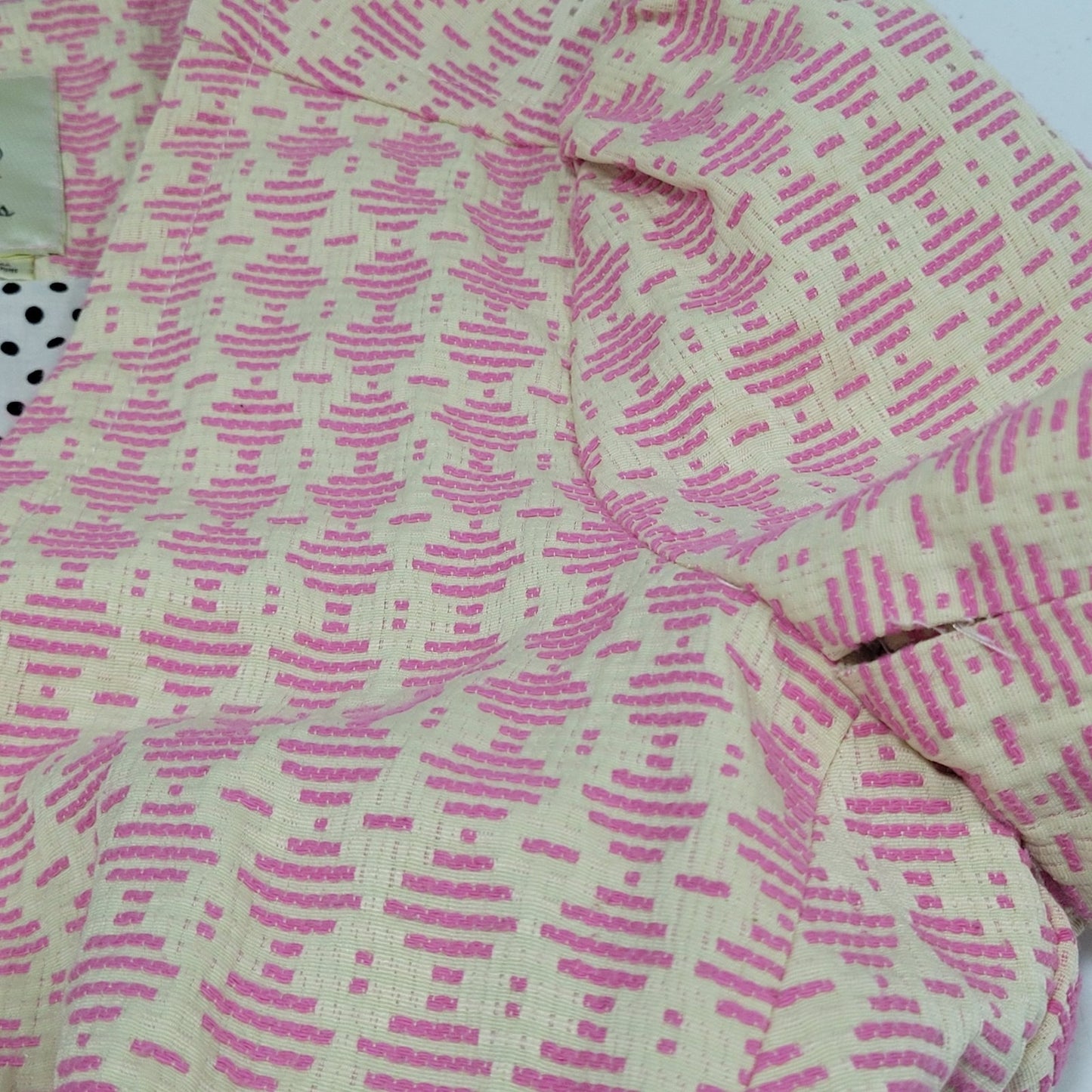 Elevenses Anthropologie Multicolor Print Short Puff Sleeve Lined Jacket Top 10