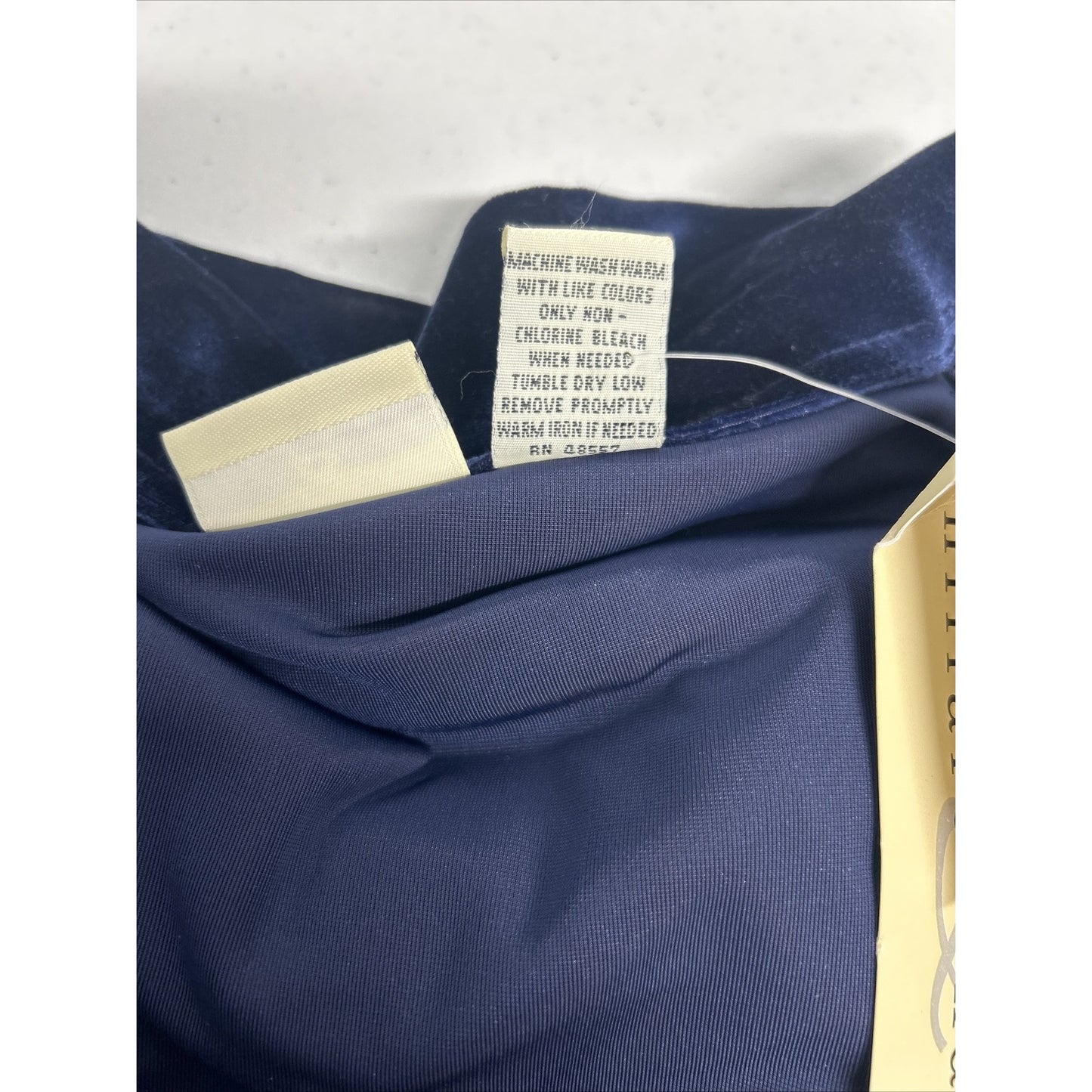 VTG NWD Hillard & Hanson Cobalt Blue Velour Button Front Long Sleeve Jacket L