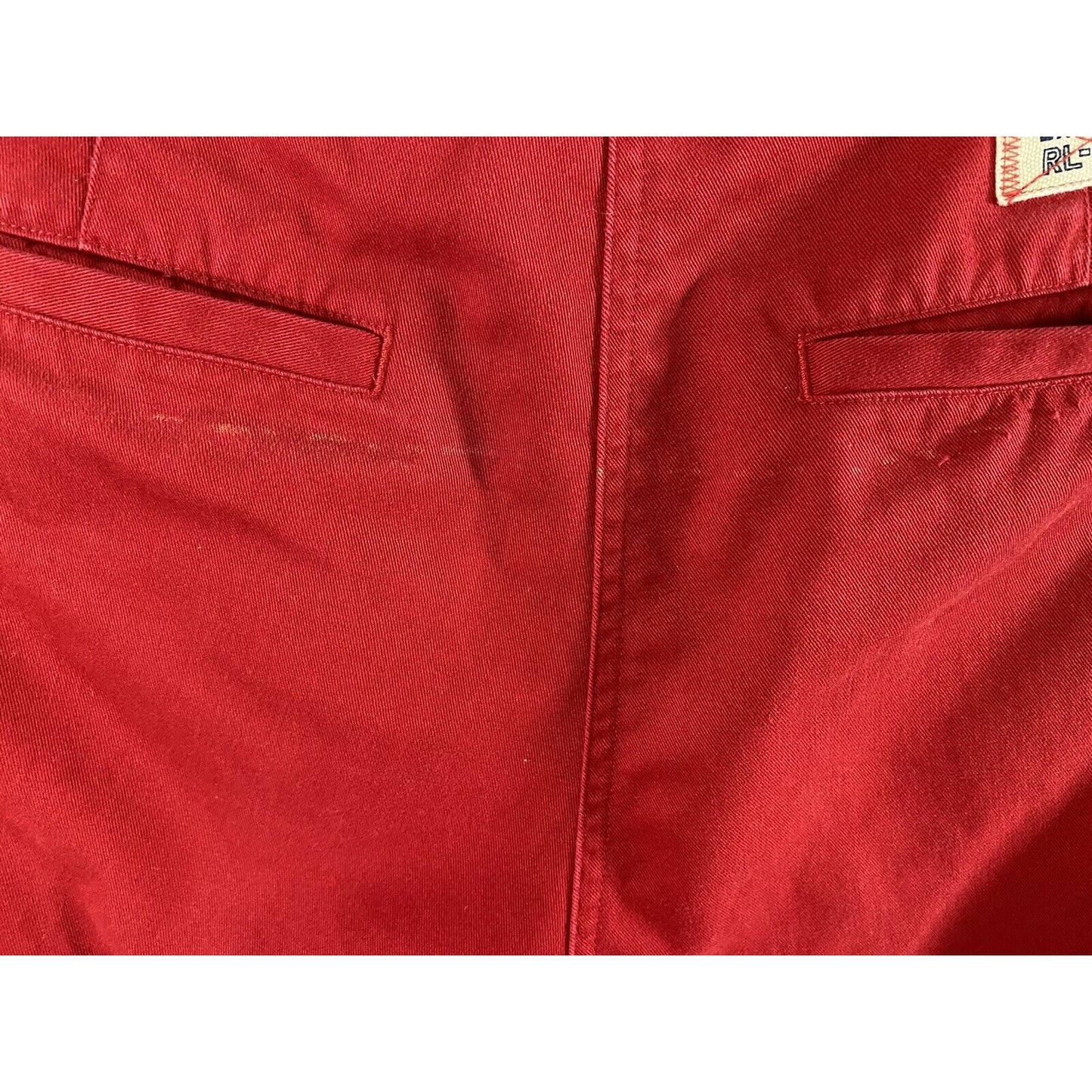 Lauren Ralph Lauren Red Wood Bead Tassled Capris Wide Leg Cotton Pockets Size 8