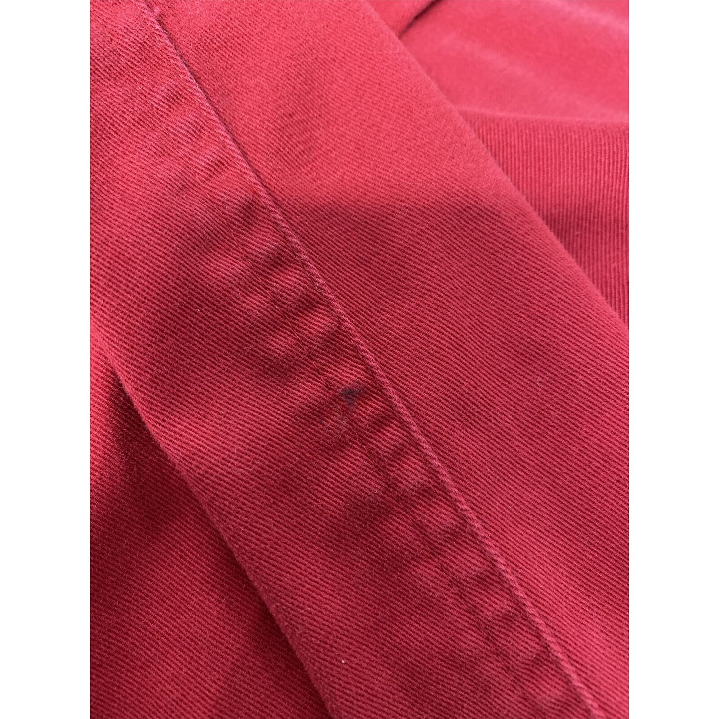 Lauren Ralph Lauren Red Wood Bead Tassled Capris Wide Leg Cotton Pockets Size 8
