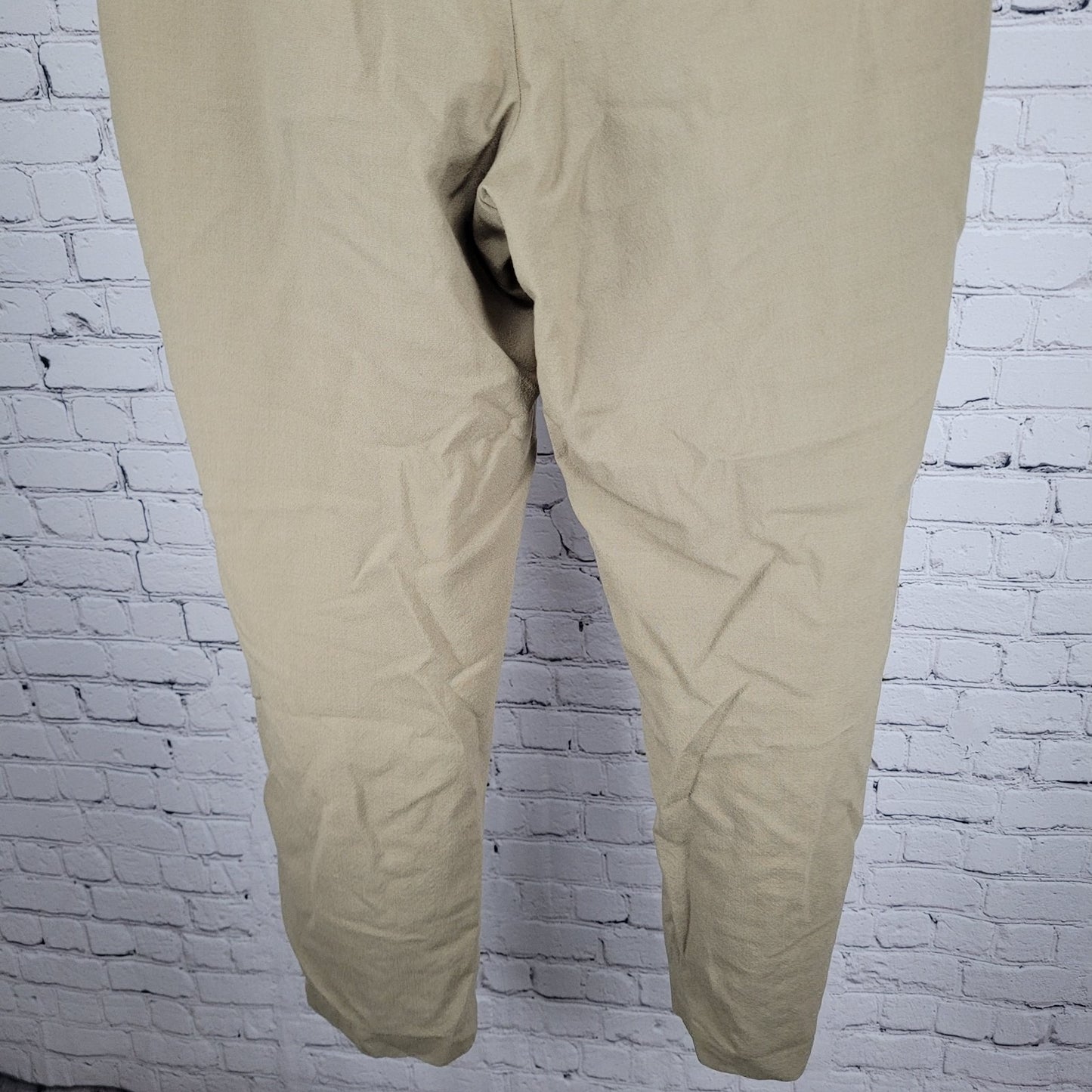 Lands' End Brown 100% Wool Pleated Straight Leg Dress Pants USA 36 (34x31)