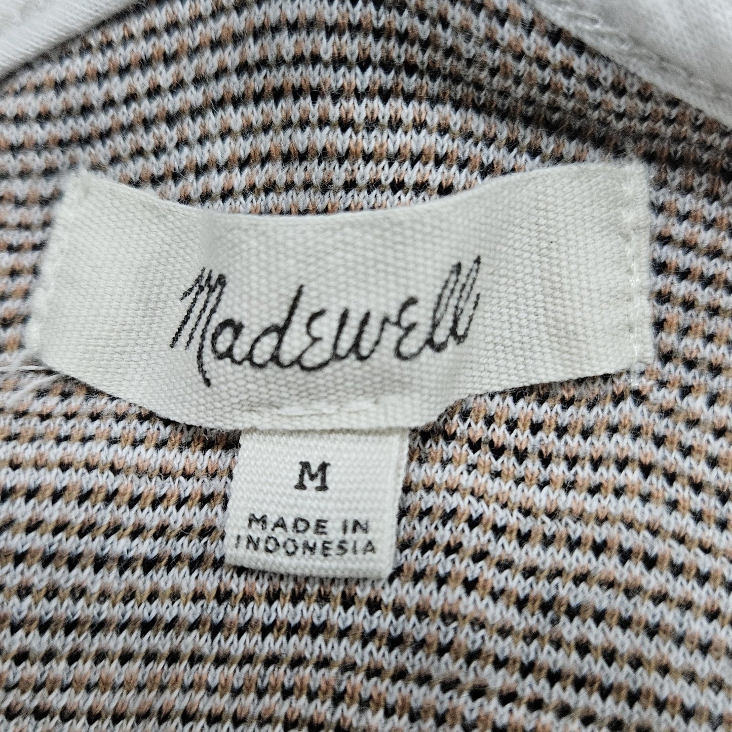 Madewell Multicolor Striped Textured 100% Cotton Ruffle Strap Tank Top Medium M