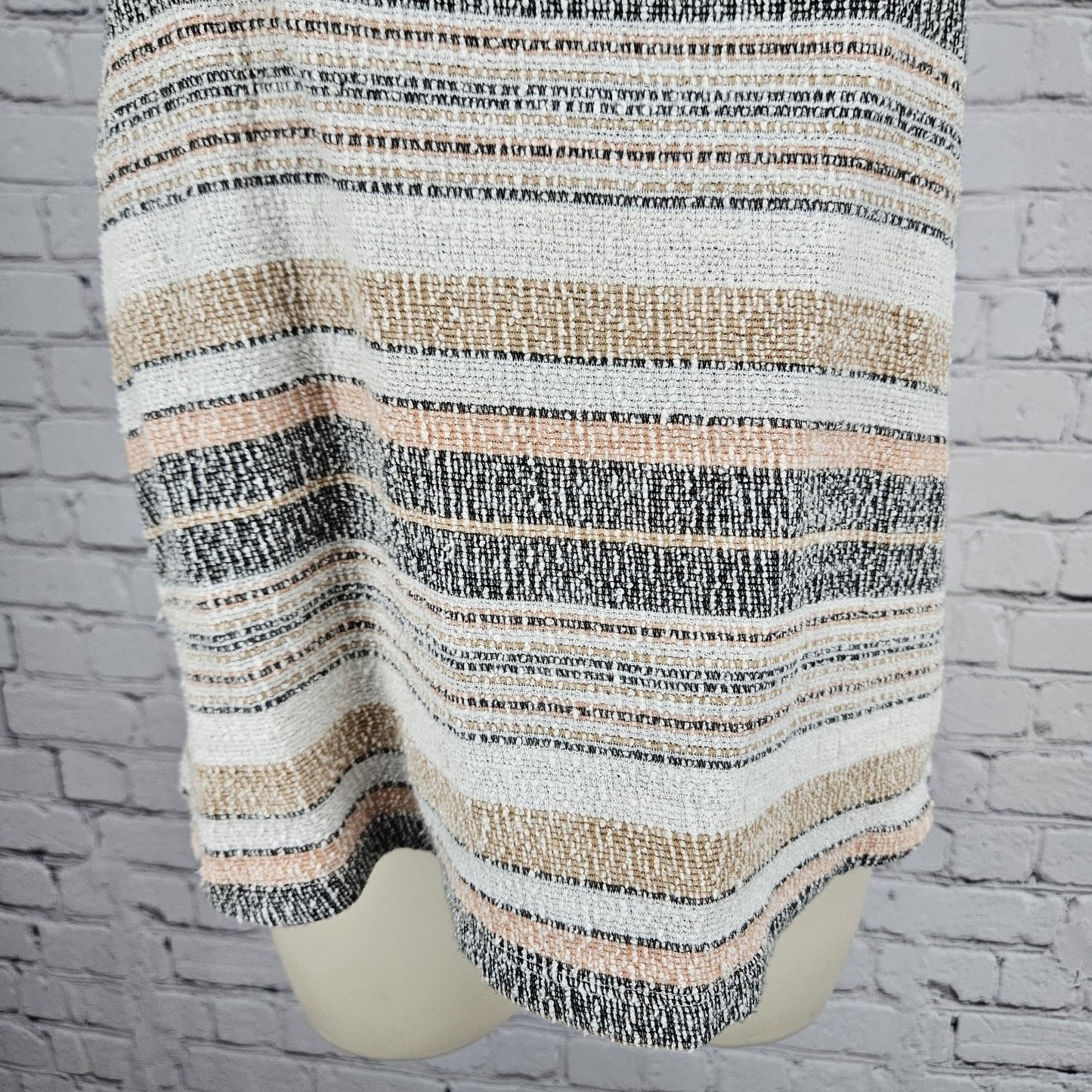 Madewell Multicolor Striped Textured 100% Cotton Ruffle Strap Tank Top Medium M
